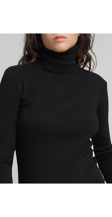 スリムフィット・ハイネックロングTシャツ 詳細画像